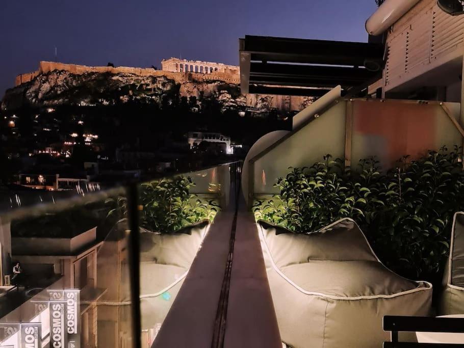 Heated Plunge Pool & Firepit Acropolis Penthouse Apartment เอเธนส์ ภายนอก รูปภาพ